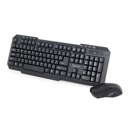 Tastatūra Gembird | Desktop Set | KBS-WM-02 | Keyboard and Mouse Set | Wireless | Mouse included | US | Black | USB | US | 450 g | Numeric keypad | Wireless connection