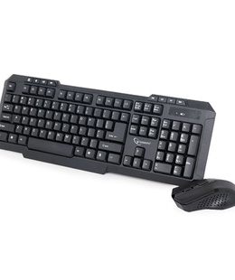 Tastatūra Gembird | Desktop Set | KBS-WM-02 | Keyboard and Mouse Set | Wireless | Mouse included | US | Black | USB | US | 450 g | Numeric keypad | Wireless connection  Hover