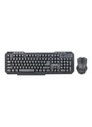 Tastatūra Gembird | Desktop Set | KBS-WM-02 | Keyboard and Mouse Set | Wireless | Mouse included | US | Black | USB | US | 450 g | Numeric keypad | Wireless connection Hover