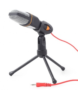 Austiņas Gembird | Desktop microphone with a tripod | MIC-D-03 | Built-in microphone | 3.5 mm | Black  Hover