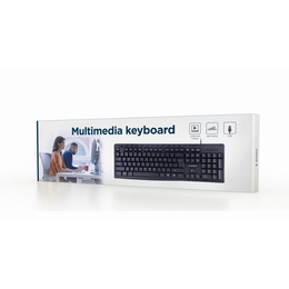 Tastatūra Gembird | Multimedia Keyboard | KB-UM-107 | Multimedia | Wired | US | Black | g