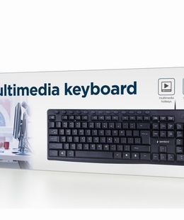 Tastatūra Gembird | Multimedia Keyboard | KB-UM-107 | Multimedia | Wired | US | Black | g  Hover