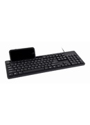 Tastatūra Gembird | Multimedia keyboard with phone stand | KB-UM-108 | Multimedia | Wired | US | Black Hover