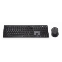 Tastatūra Gembird | Backlight Pro Business Slim wireless desktop set | KBS-ECLIPSE-M500 | Keyboard and Mouse Set | Wireless | Mouse included | US | Black | g