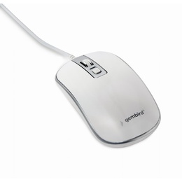 Pele Gembird Optical USB mouse MUS-4B-06-WS Optical mouse White/Silver