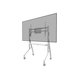  Neomounts MOVE Go FL50-525WH1 TV trolley - 55-86 - max 76 kg - manual h 106-136 cm - VESA 100x100-900x600 - incl. hardware shelf - lockable