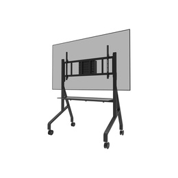  Neomounts MOVE Go XL FL50-575BL1 TV trolley - 65-110 - max 125 kg - manual h 129-139 cm - VESA 100x100-1100x600 - incl. hardware shelf - lo