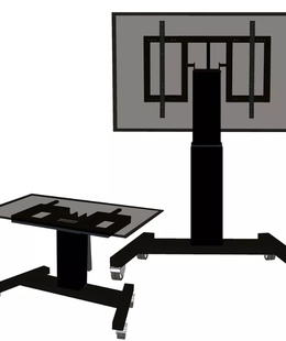  Neomounts Floor stand | PLASMA-M2500TBLACK TV trolley | Adjustable Height  Hover