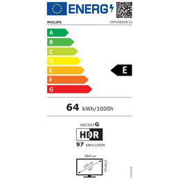 Televizors Philips QLED 4K Ambilight TV | 55PUS8209/12 | 55 | Smart TV | TITAN OS | UHD | Black