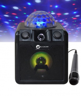  N-Gear | Portable Bluetooth and Disco Karaoke Speaker | The Disco Block 410 | 50 W | Bluetooth | Black | Wireless connection  Hover