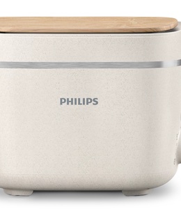 Tosteris Philips | Toaster | HD2640/10 Eco Conscious Edition | Power 830 W | Number of slots 2 | Housing material 100% Bio-based plastic | Silk White Matt  Hover