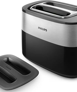 Tosteris Philips | HD2517/90 Daily Collection | Toaster | Power 830 W | Number of slots 2 | Housing material Plastic | Black/Stainless Steel  Hover