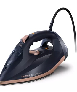  Philips | DST7510/80 | Steam Iron | 3200 W | Water tank capacity 300 ml | Continuous steam 55 g/min | Steam boost performance 260 g/min | Blue/Gold  Hover