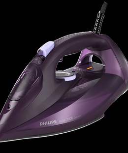  Philips | DST7051/30 7000 Series | Steam Iron | 2800 W | Water tank capacity 300 ml | Continuous steam 50 g/min | Dark purple | Steam boost performance 250 g/min  Hover