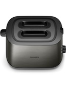 Tosteris Philips Toaster | HD2651/80 Viva Collection | Power 1050 W | Number of slots 2 | Housing material Metal | Black Hover