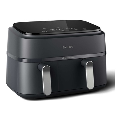  Philips Dual Basket Airfryer | NA351/00 3000 Series | Power 2750 W | Capacity 9 L | Rapid Air technology | Black