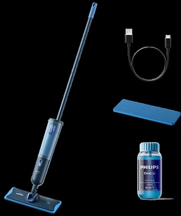  Philips | Washing broom | XV3101/01 OneUp 3000 series | Cordless operating | 3.6 V | Washing function | Operating time (max) 50 min | Blue  Hover