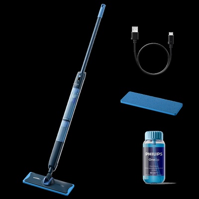  Philips | Electric Mop | XV5113/01 OneUp 5000 Series | Cordless operating | Operating time (max) 70 min | Blue/Black