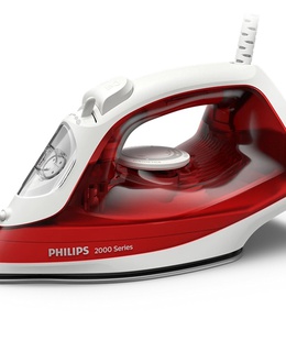 Philips Steam Iron | DST2010/40 2000 Series | Steam Iron | 2000 W | Water tank capacity 250 ml | Continuous steam 25 g/min | Steam boost performance 100 g/min | Red  Hover