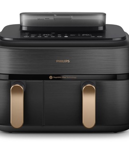  Philips Dual Steam Air Fryer | NA552/00 5000 Series | Power 2750 W | Capacity 9 L | RapidAir Plus | Black  Hover