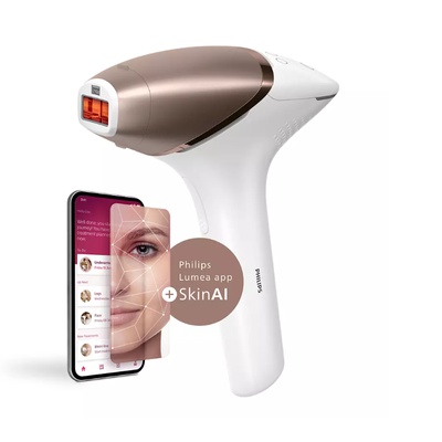 Epilātors Philips | IPL Hair remover with SenseIQ | BRI973/00 | Bulb lifetime (flashes) 450.000 | Number of power levels 5 | White/Rose Gold