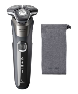  Philips Shaver | S5887/10 Series 5000 | Operating time (max) 60 min | Wet & Dry | Lithium Ion | Gray  Hover