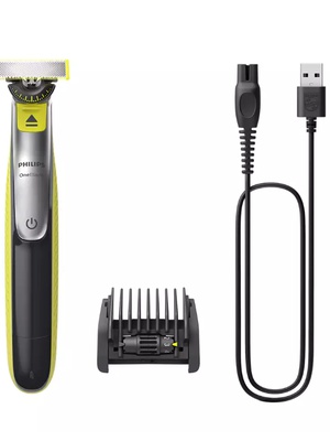  Philips | Face Shaver/Trimmer | QP2734/20 OneBlade 360 | Operating time (max) 60 min | Wet & Dry | Lithium Ion | Black/Green  Hover