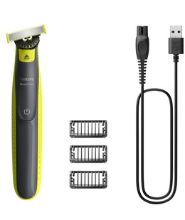  Philips Shaver | QP2724/23 OneBlade | Operating time (max) 45 min | Wet & Dry | NiMH | Black/Lime  Hover