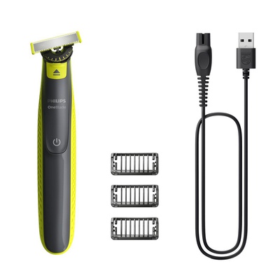  Philips Shaver | QP2724/23 OneBlade | Operating time (max) 45 min | Wet & Dry | NiMH | Black/Lime