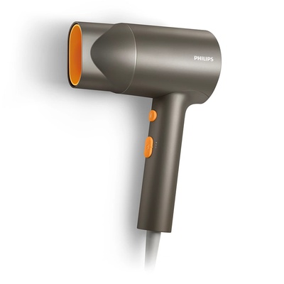 Fēns Philips Hair Dryer | BHD321/00 3000 Series | 1600 W | Number of temperature settings 2 | Ionic function | Grey/Orange