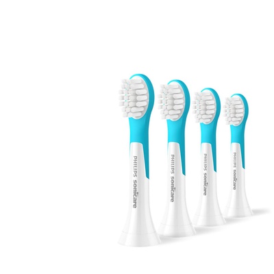 Birste Philips Toothbrush Heads | HX6034/90 Sonicare For Kids3+ | Heads | For children | Number of brush heads included 4 | White/Blue