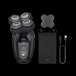  Philips Head Shaver | Pro 5000 Series HS5980/15 | Operating time (max) 60 min | Wet & Dry | Lithium | Deep Black