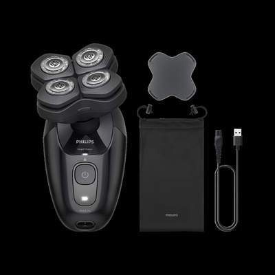  Philips Head Shaver | Pro 5000 Series HS5980/15 | Operating time (max) 60 min | Wet & Dry | Lithium | Deep Black