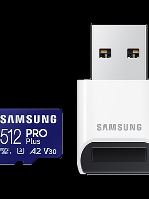  Samsung PRO Plus microSD Card with USB Adapter 512 GB  Hover