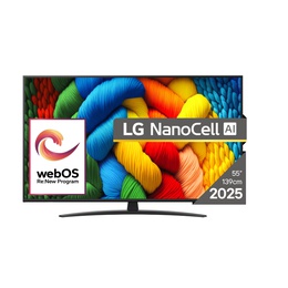 Televizors LG 55NANO81A3A | 55 | Smart TV | webOS 25 | UHD