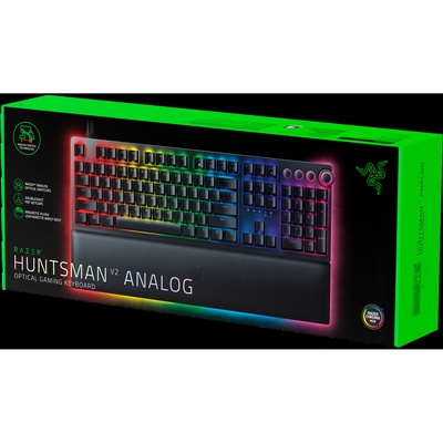 Tastatūra Razer Huntsman V2 Gaming keyboard Optical Analog Switch RGB LED light US Wired
