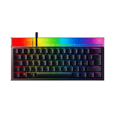 Tastatūra Razer Optical Gaming Keyboard Huntsman Mini 60% Gaming keyboard RGB LED light NORD Wired USB-C Black Analog Switch