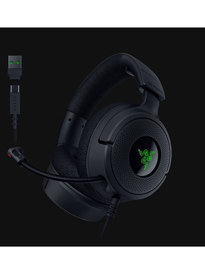 Austiņas Razer Gaming Headset | Kraken V4 X | Wired | Over-Ear | Microphone | Black  Hover