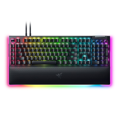 Tastatūra Razer | Mechanical Gaming Keyboard | BlackWidow V4 Pro | Gaming Keyboard | Wired | RGB LED light | US | Black | Numeric keypad | Green Switches