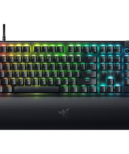 Tastatūra Razer | Mechanical Gaming Keyboard | BlackWidow V4 | Black | Mechanical Gaming Keyboard | Wired | Nordic | N/A g | Green Mechanical Switches (Clicky)  Hover