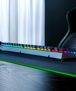 Tastatūra Razer | BlackWidow V4 X | RGB | Gaming keyboard | Wired | RU | Black | Yellow Switch  Hover