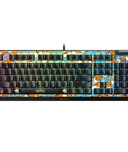Tastatūra Razer BlackWidow V4 X | Mechanical Gaming Keyboard | Wired | US | Pokémon Edition | Razer Green Mechanical Switches (Clicky)  Hover
