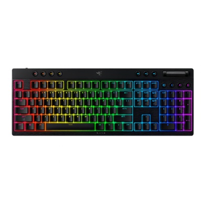 Tastatūra Razer | BlackWidow V4 Low-profile HyperSpeed | Gaming Keyboard | Wireless | US | Yellow Linear