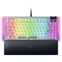 Tastatūra Razer Hot-swappable Mechanical Gaming Keyboard | BlackWidow V4 75% | Gaming Keyboard | Wired | US | Phantom White Edition | USB Type-C | Razer Mechanical Switches (Tactile)