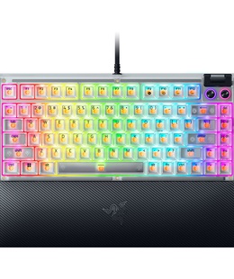 Tastatūra Razer Hot-swappable Mechanical Gaming Keyboard | BlackWidow V4 75% | Gaming Keyboard | Wired | US | Phantom White Edition | USB Type-C | Razer Mechanical Switches (Tactile)  Hover