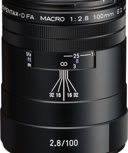  HD Pentax D-FA 100mm f/2.8 Macro ED AW lens, black  Hover
