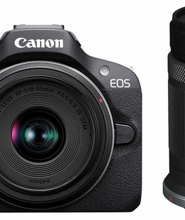  Canon EOS R100 + 18-45 + 55-210mm, black  Hover