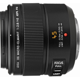  Panasonic Leica DG Macro-Elmarit 45mm f/2.8 ASPH MEGA O.I.S., melns