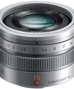  Panasonic Leica DG Summilux 15mm f/1.7 ASPH, sudrabots  Hover