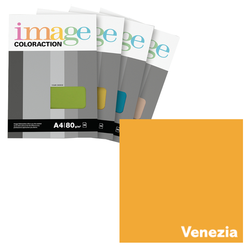  Krāsains papīrs A4, 50 loksnes, 80g/m2, gaiši oranža krāsa, Image Coloraction